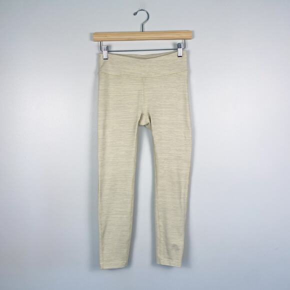 Outdoor Voices White Sand TechSweat 3/4 Leggings Small - Picture 2 of 6